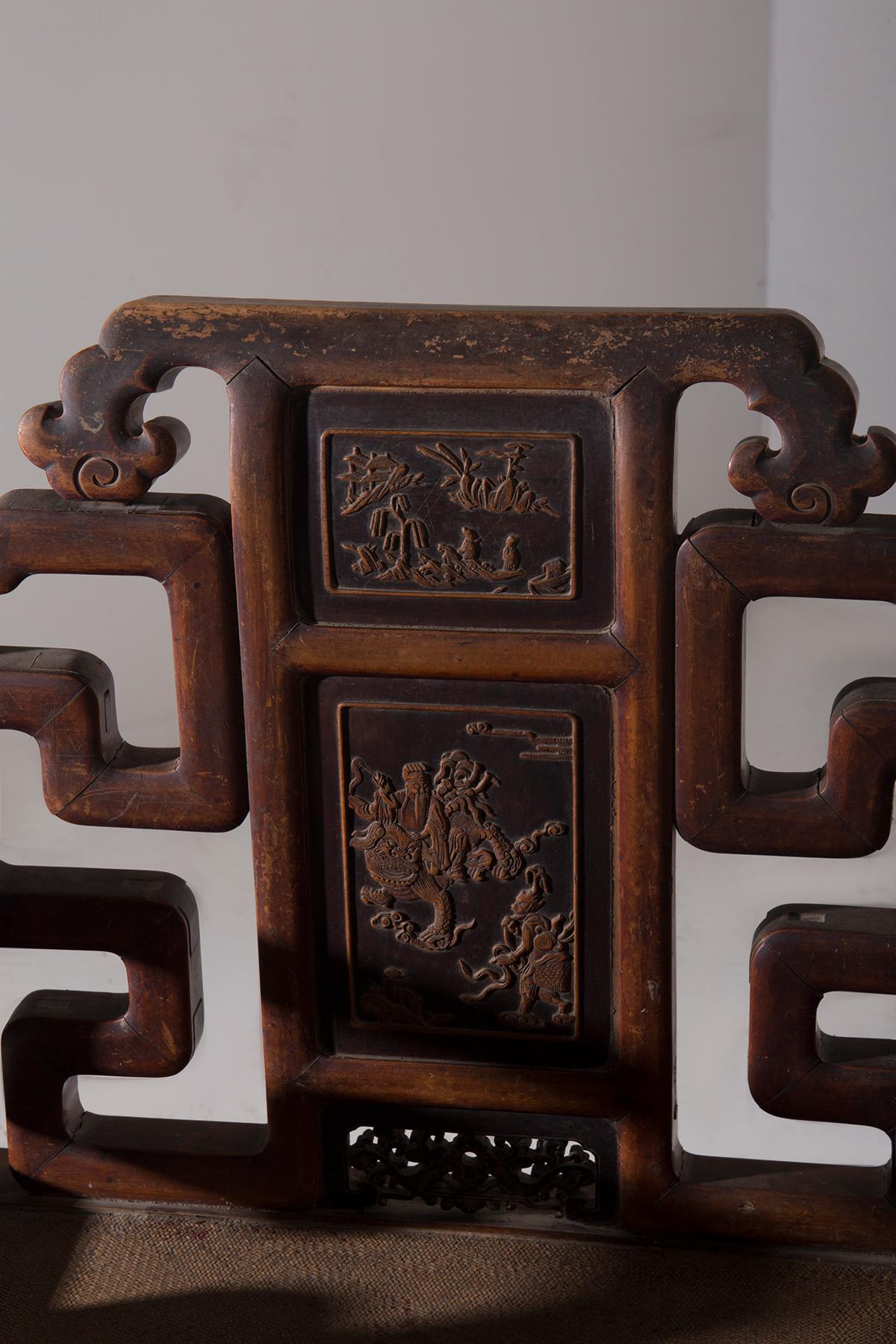 Legno Chinese Qing style Rose Chair in vendita