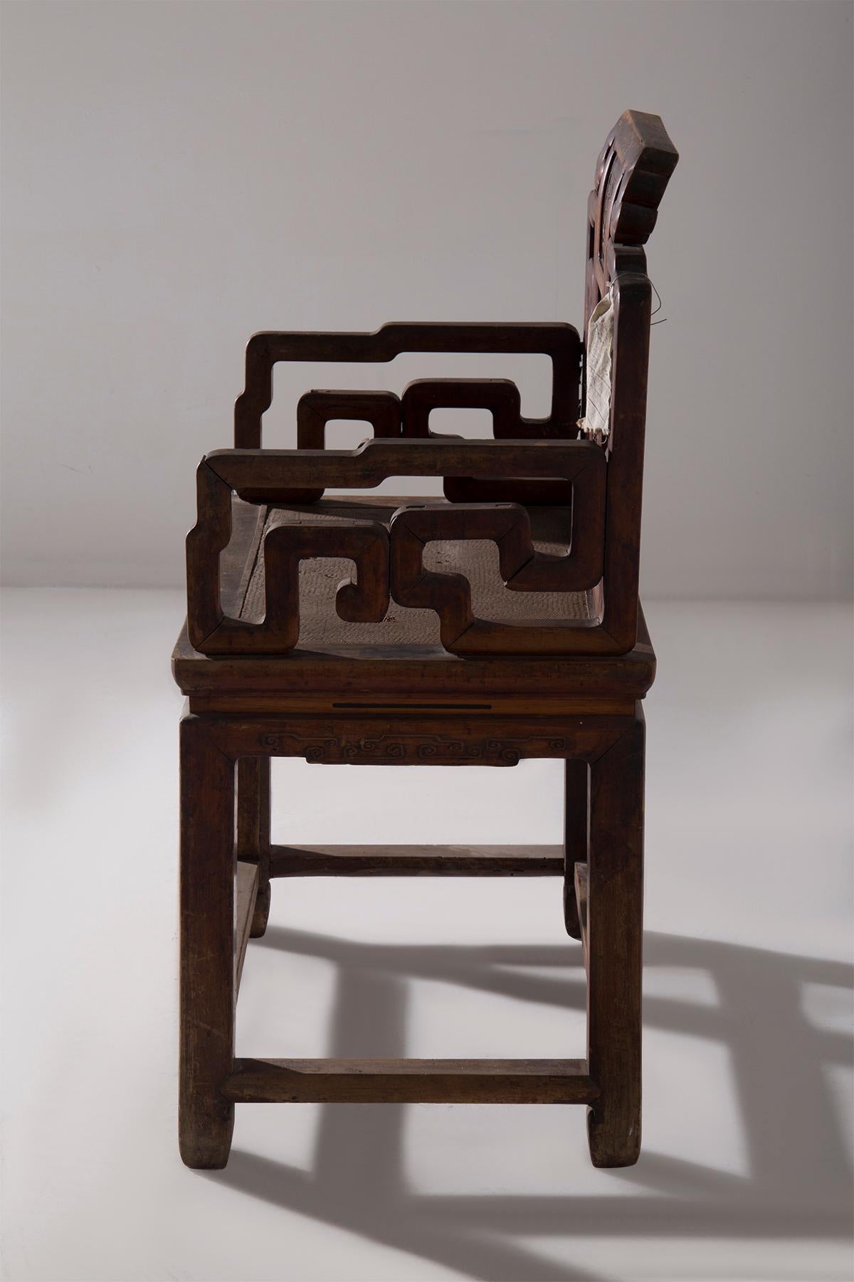 Chinese Qing style Rose Chair in vendita 1