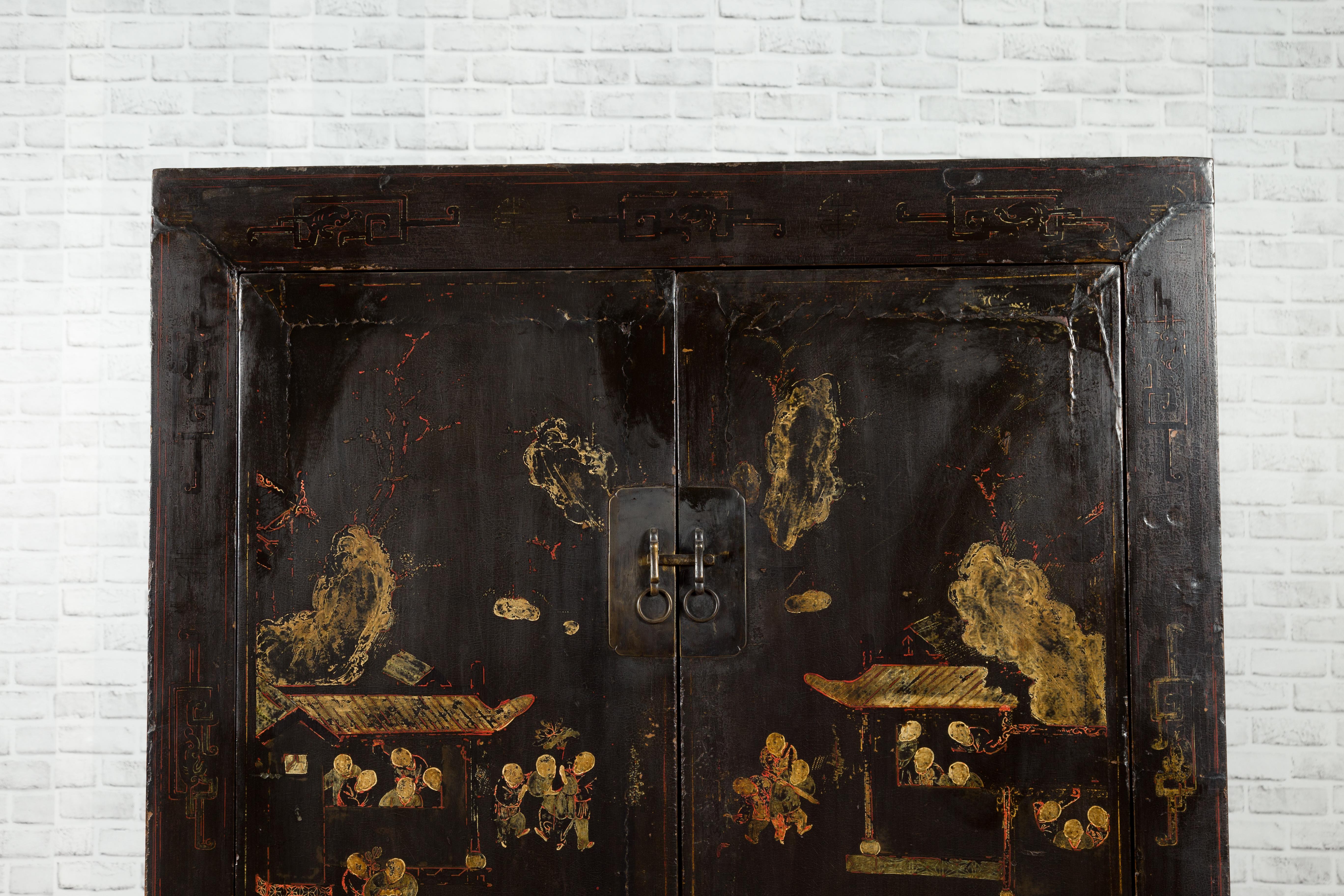 chinese black lacquer cabinet