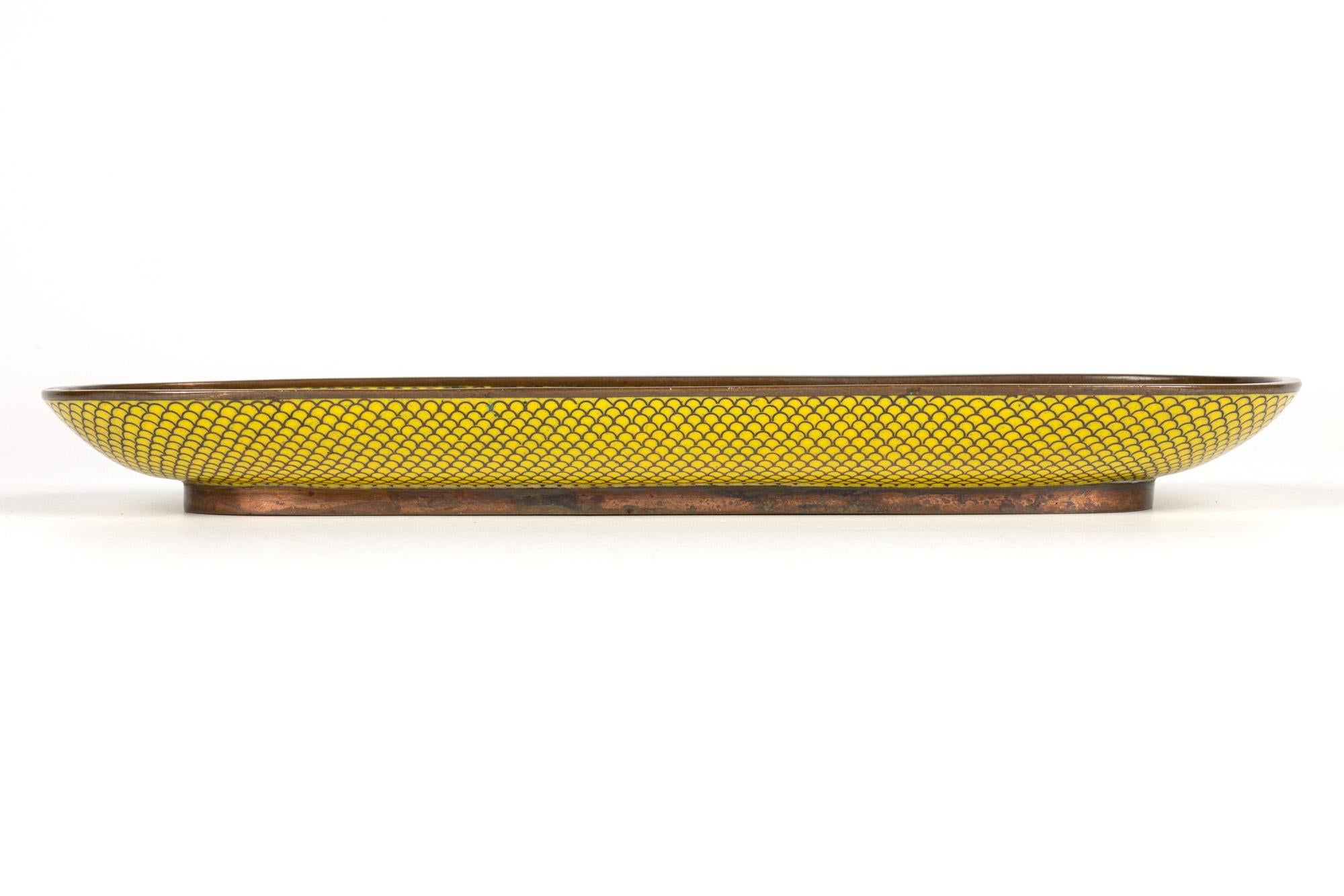 Chinese Qing Yellow Cloisonne Writing Set For Sale 2