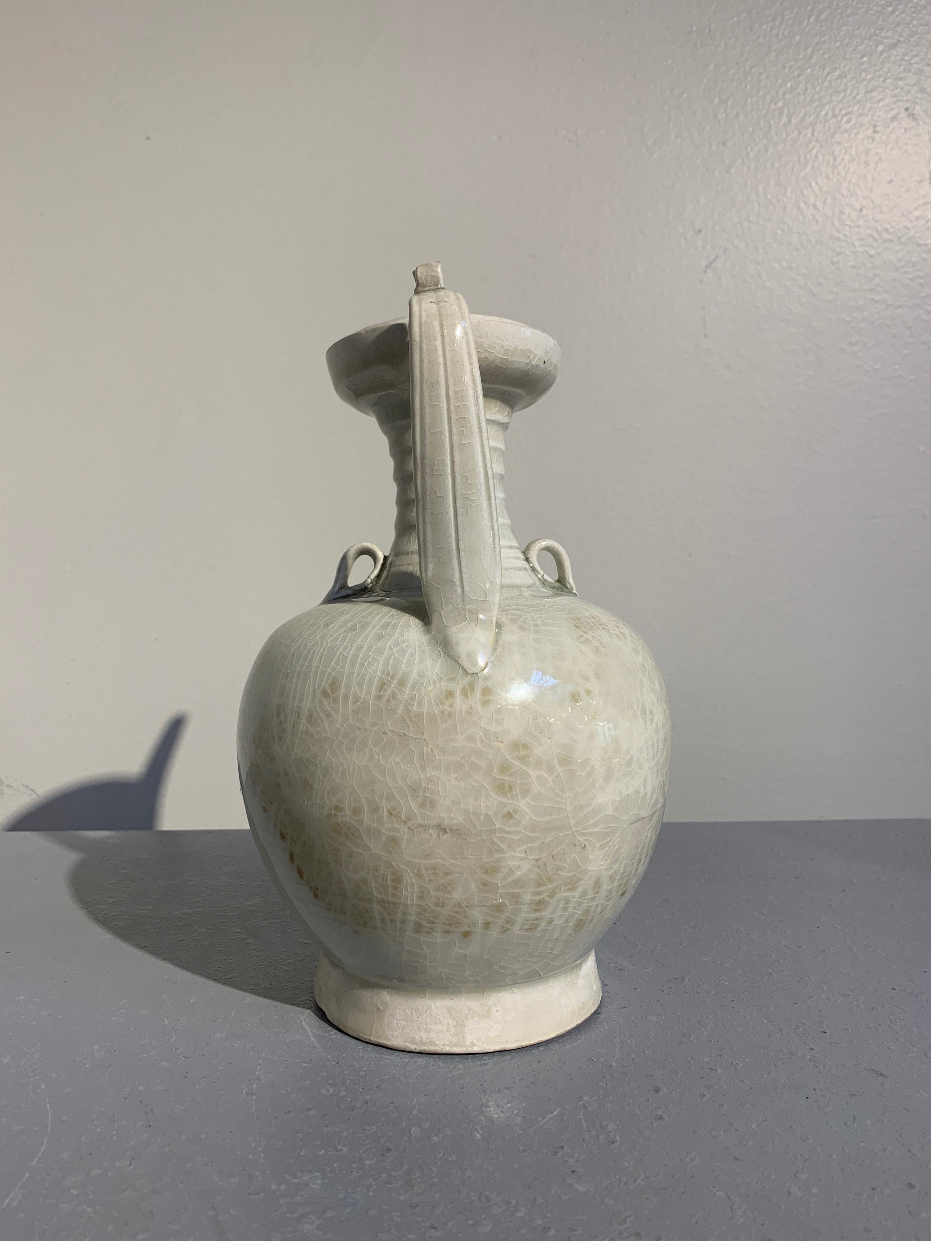 Chinese Qingbai Glazed Ewer, Southern Song Dynasty, 13th Century In Fair Condition In Austin, TX