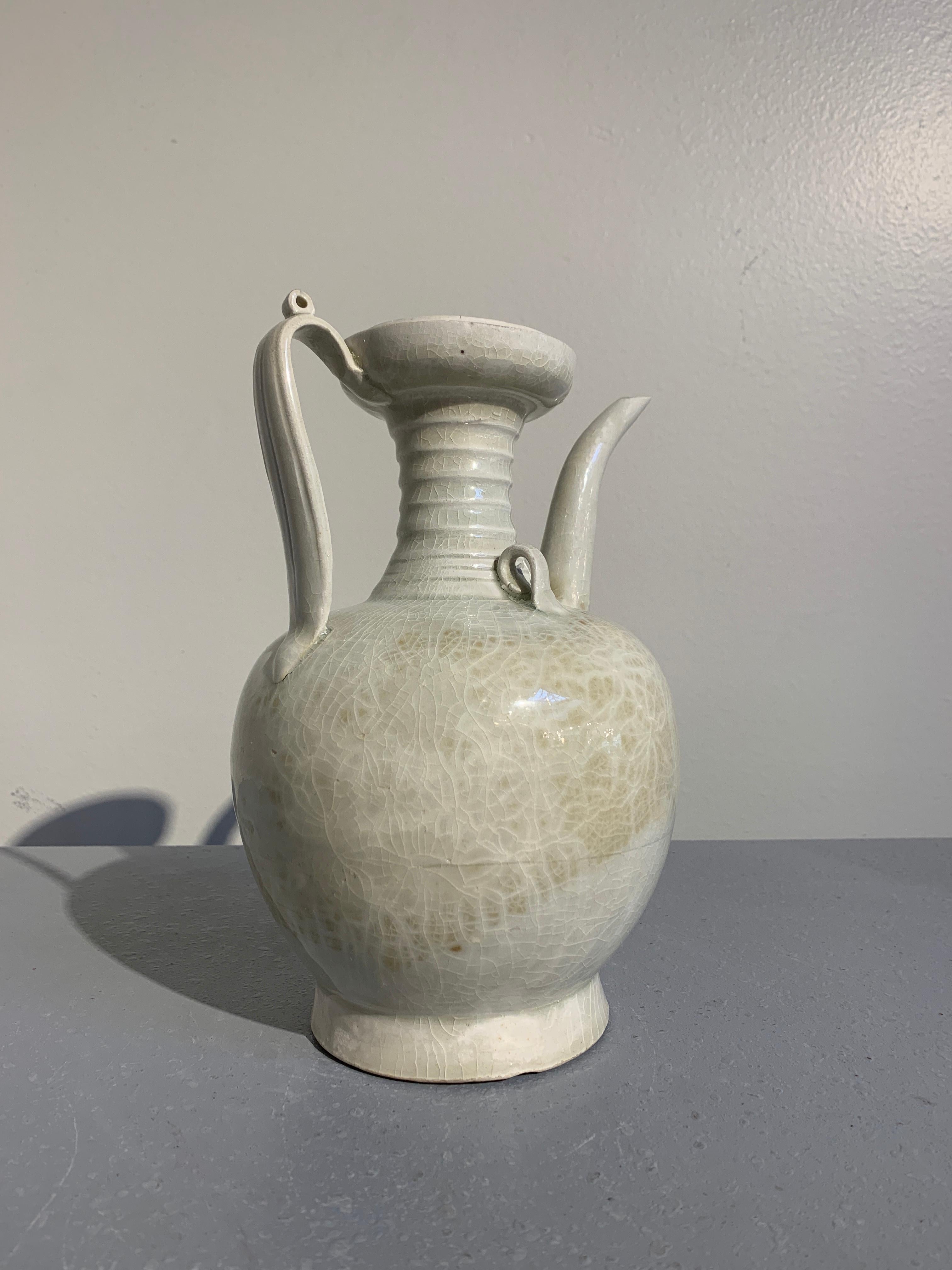 18th Century and Earlier Chinese Qingbai Glazed Ewer, Southern Song Dynasty, 13th Century