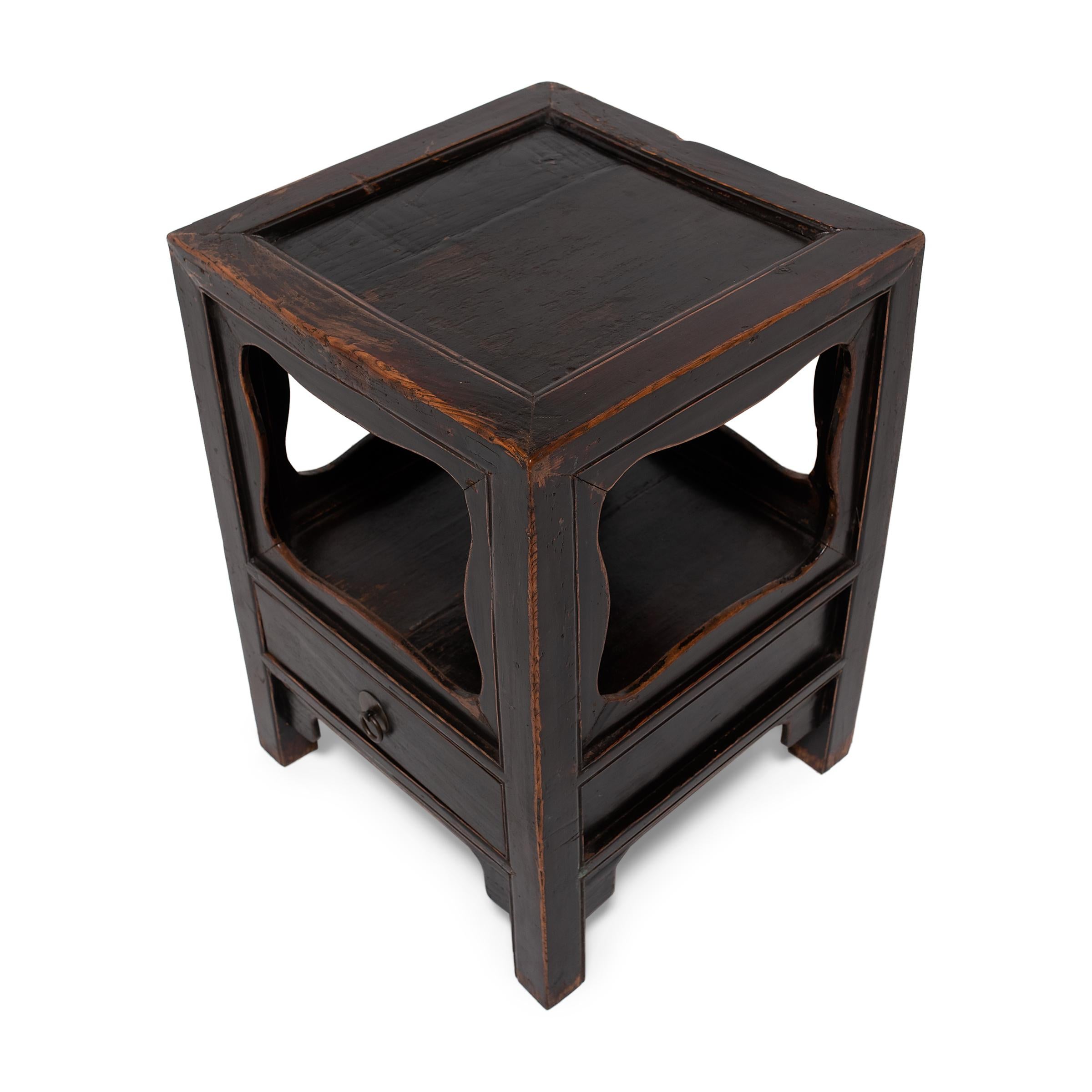 Lacquered Chinese Quadrilobe Side Table, c. 1850