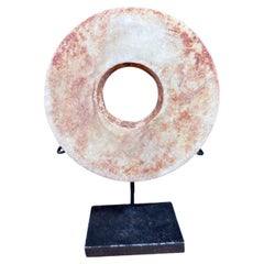 Chinese Rare Large Yellow Jade Bi Disc with Vibrant Colors