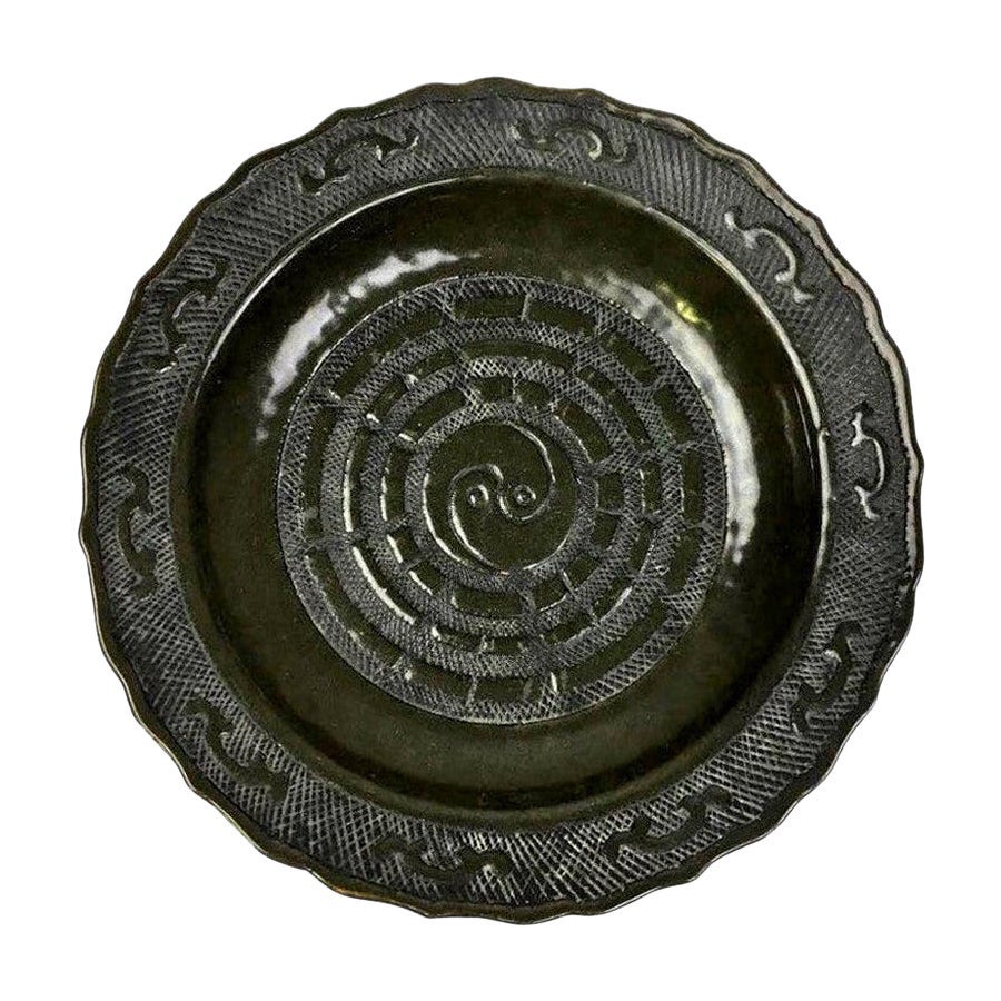 Chino Raro Polvo de Té Esmaltado Porcelana Grande Plato Cargador de Cerámica en venta