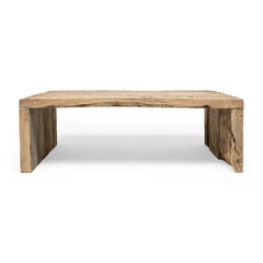 Chinese Reclaimed Elm Waterfall Coffee Table