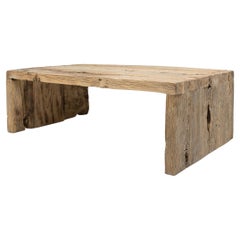 Chinese Reclaimed Elm Waterfall Coffee Table
