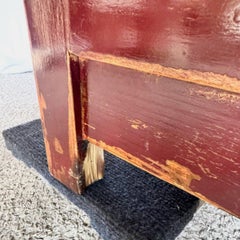 Chinese Red and Gold Distress Finish Armoire/Cabinet