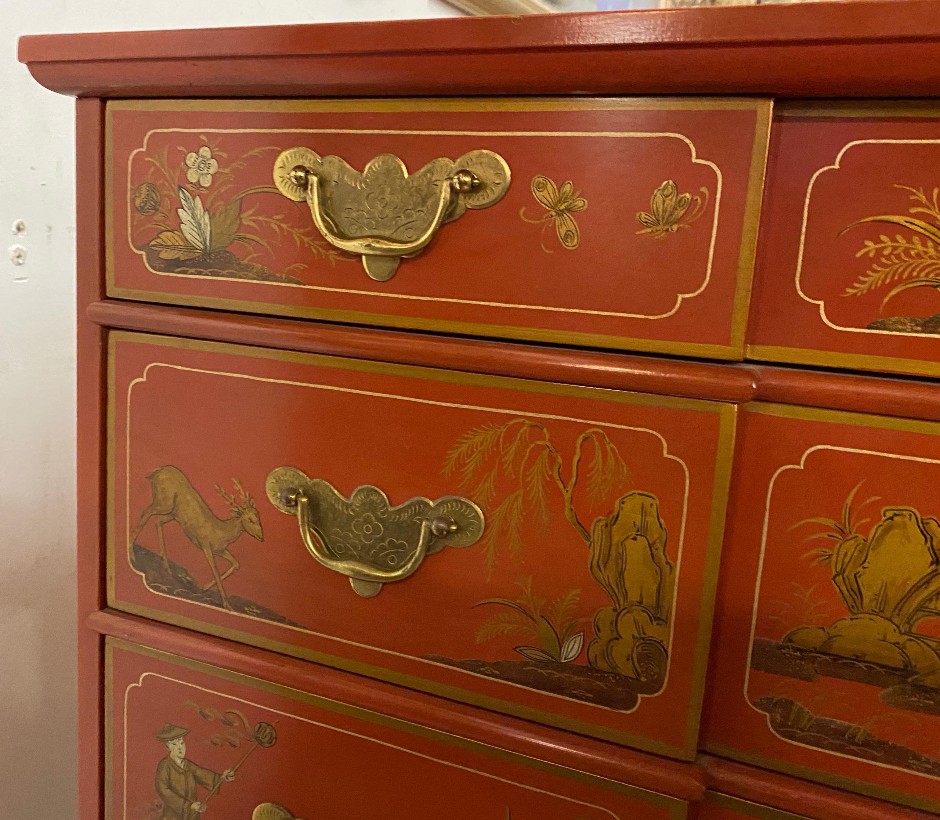 chinese red chest of drawers