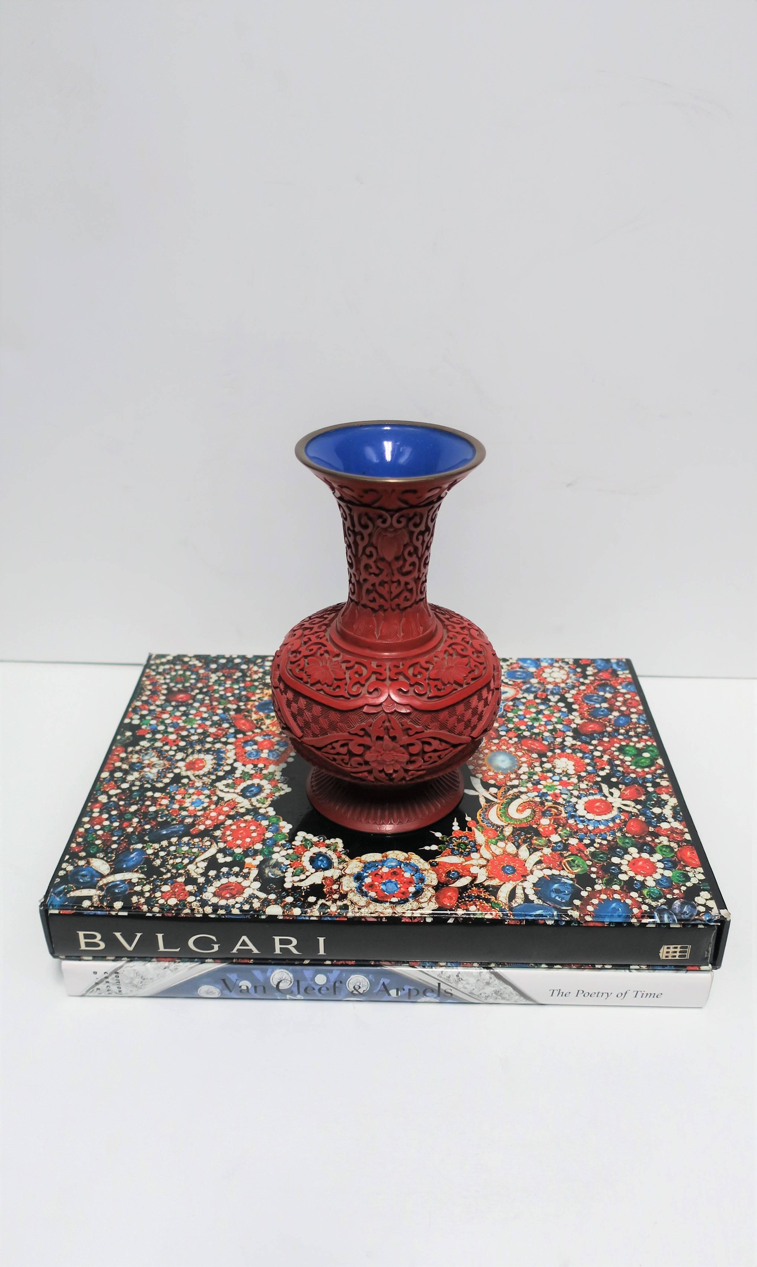 Vase chinois à cinabre rouge 6