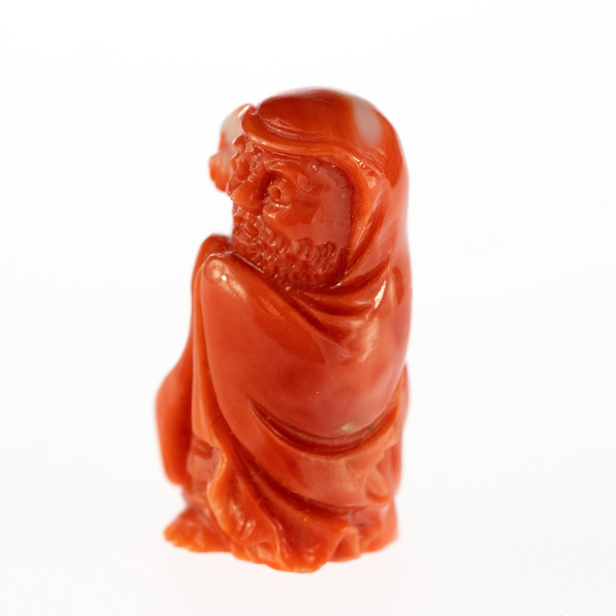 Red Coral has always been one of the most loved materials by humanity, and the level of craft in these art pieces is stunning.

These small miniatures are an example of artisan craft at its best, as you can see by the level of detail in these