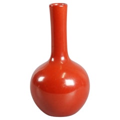 Antique Chinese red glazed porcelain vase, 19th c.