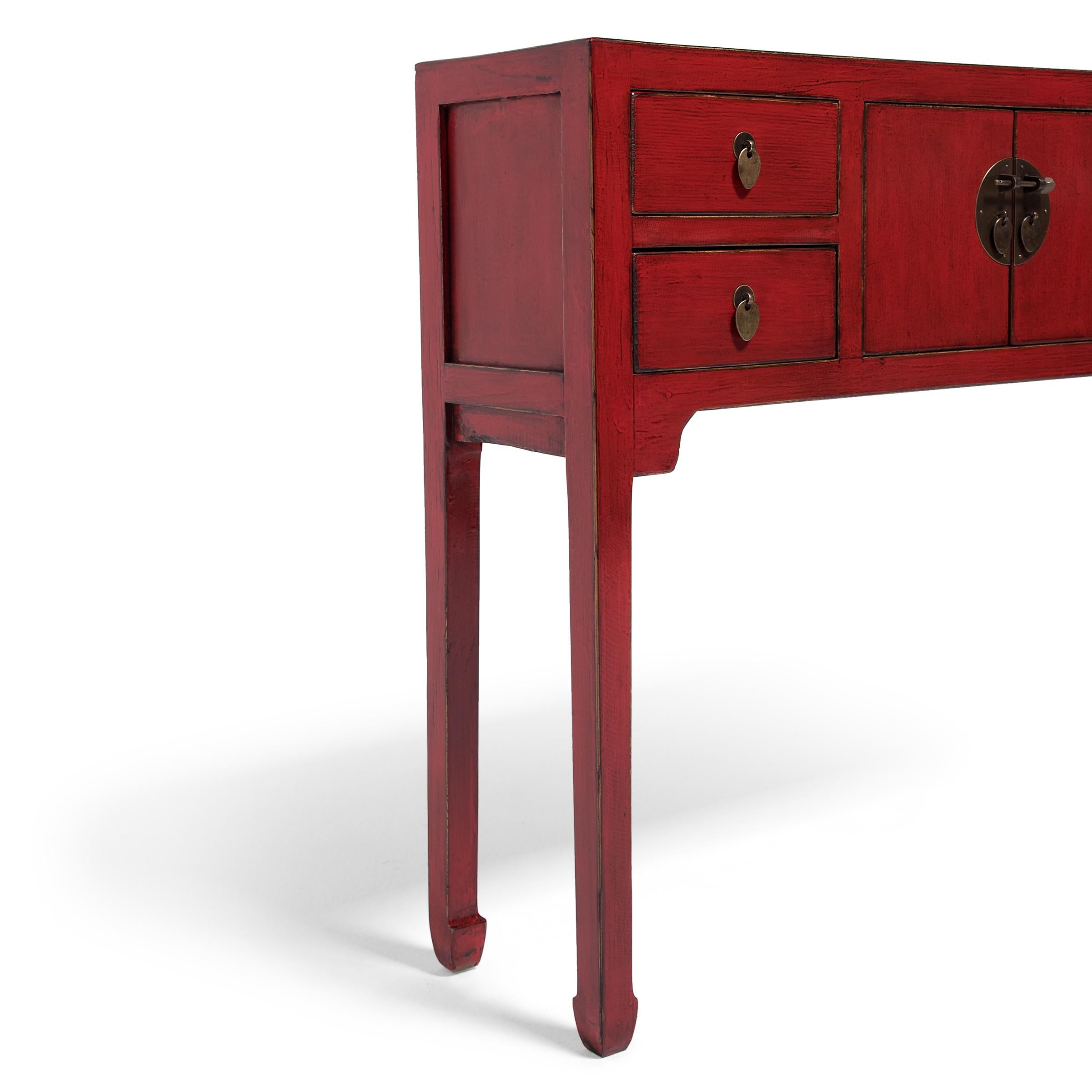 Chinese Red Lacquer Altar Coffer 2