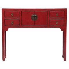 Chinese Red Lacquer Altar Coffer