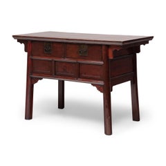 Chinese Red Lacquer Altar Console Table, c. 1900