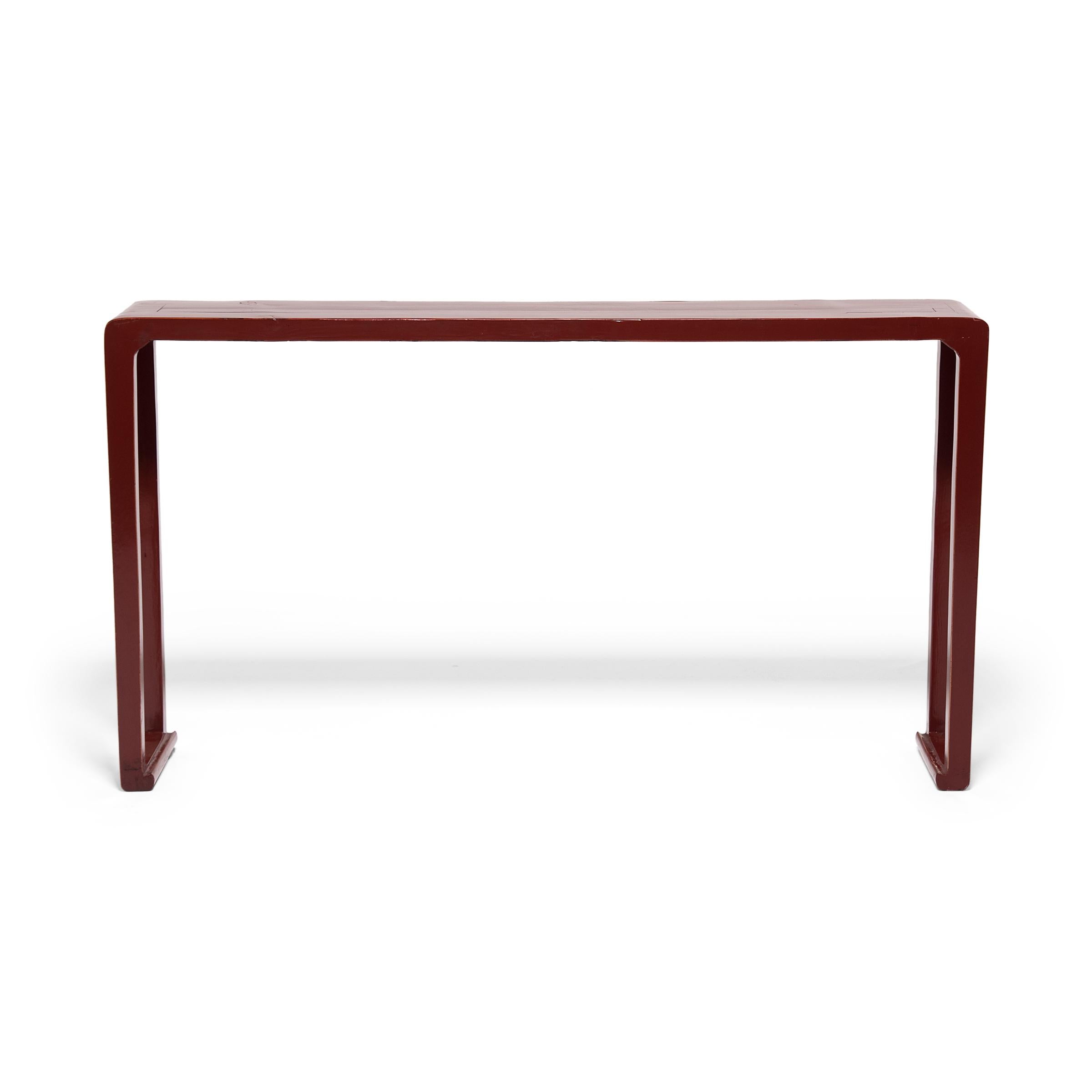 Lacquered Chinese Red Lacquer Altar Table, circa 1900