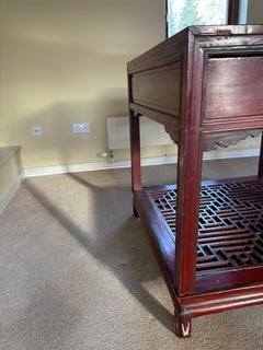 Chinese red lacquer centre table c1900