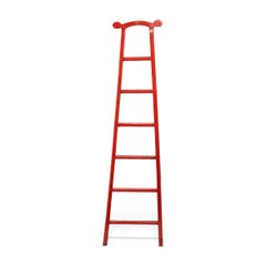 Chinese Red Lacquer Cloud Ladder, c. 1900