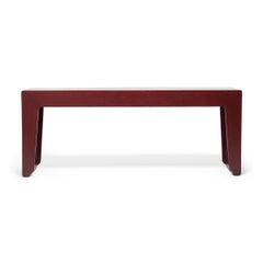 Table console chinoise en laque rouge, vers 1900
