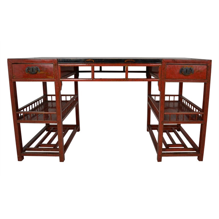 Chinese Red Lacquer Desk Early 19th Century For At 1stdibs Chinese Red Lacquer Desk Early 19th