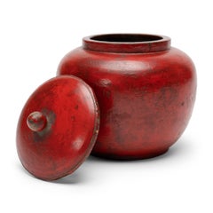 Chinese Red Lacquer Ginger Jar, c. 1900