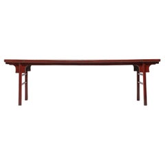Antique Chinese Red Lacquer Offering Table, c. 1850