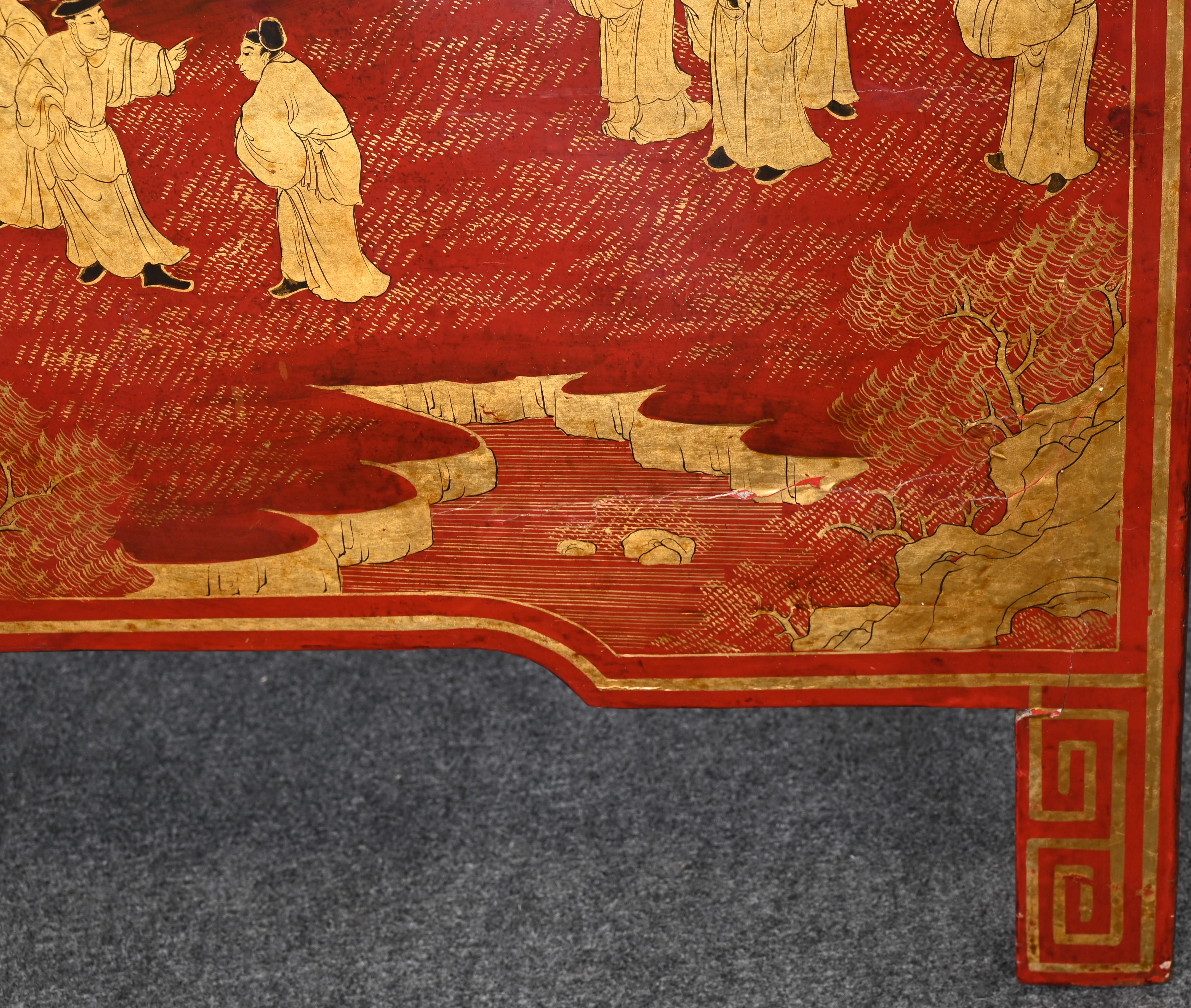 Chinesischer rot lackierter Schrank im Qing-Stil, 20. Jahrhundert im Angebot 8