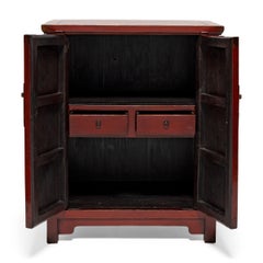 Chinese Red Lacquer Storage Chest, C. 1850
