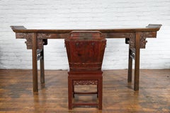 Red Lacquer Wedding Chest with Hand-Painted Décor, Qing Dynasty