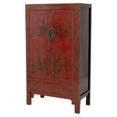 Chinese Red Lacquered Cabinet