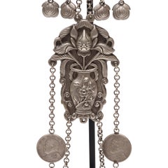 Chinese Repoussé Silver Grooming Set