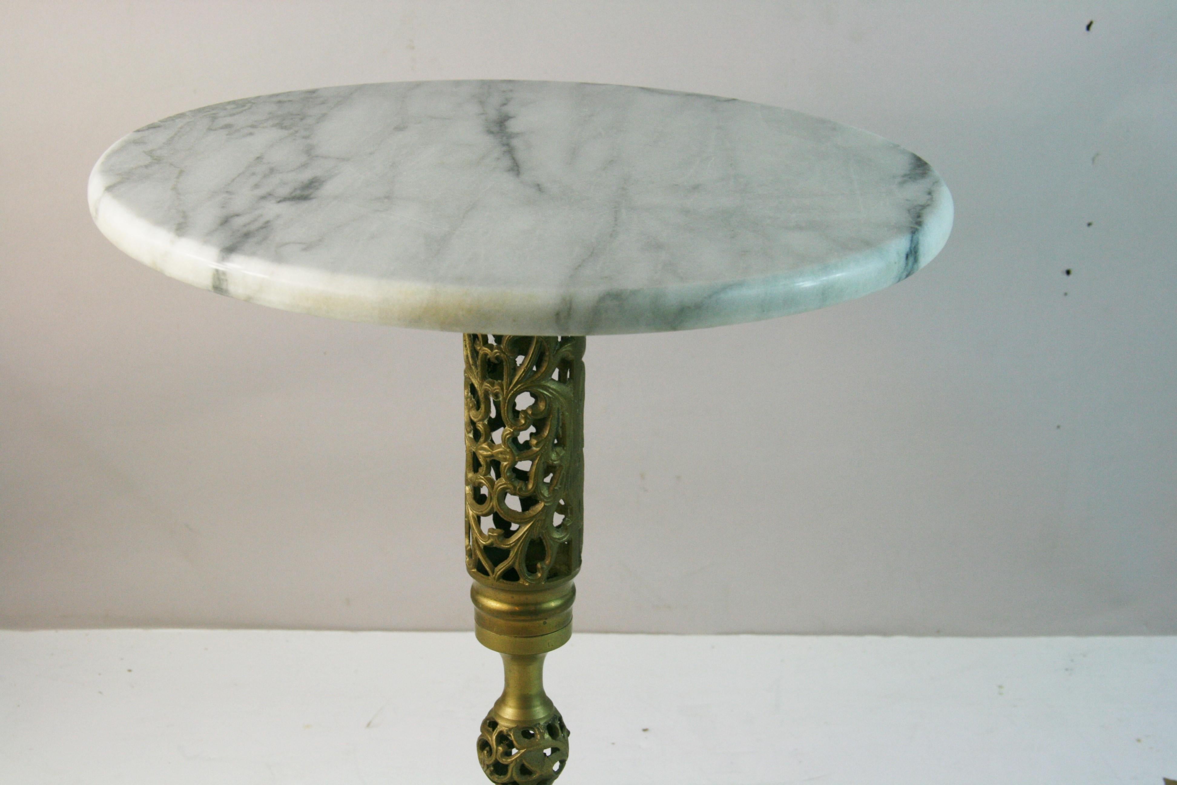 Chinese Reticulated Brass Marble -Top Drinks Table 6