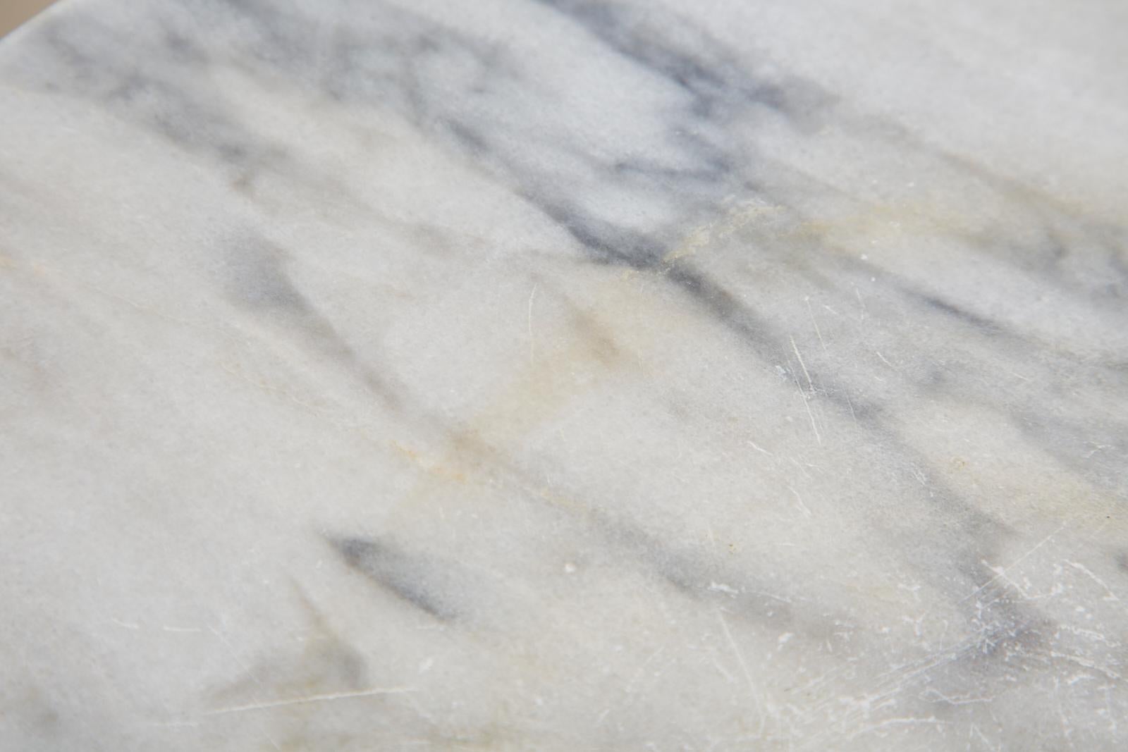 Chinese Reticulated Brass Marble-Top Drinks Table 3