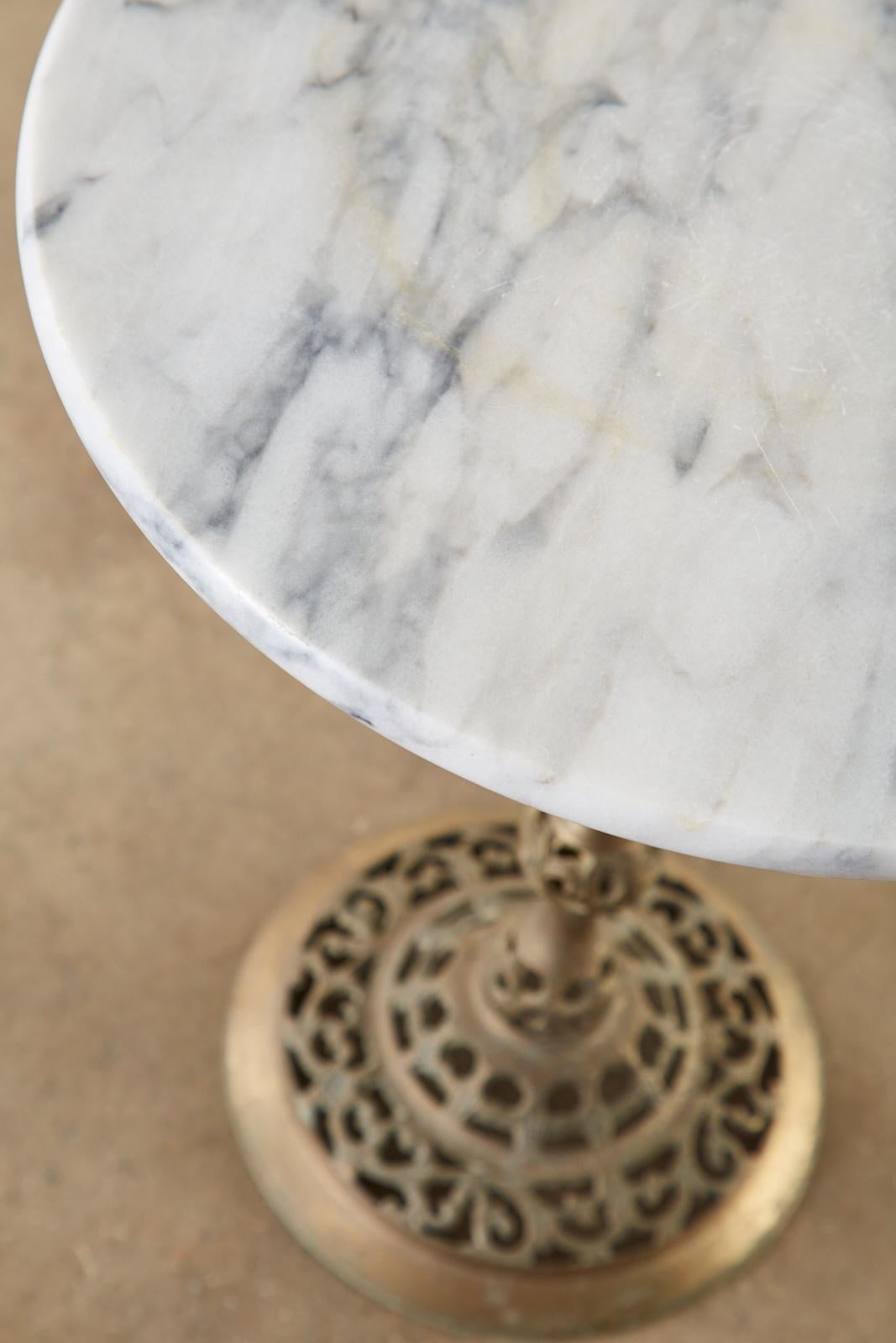 brass marble table