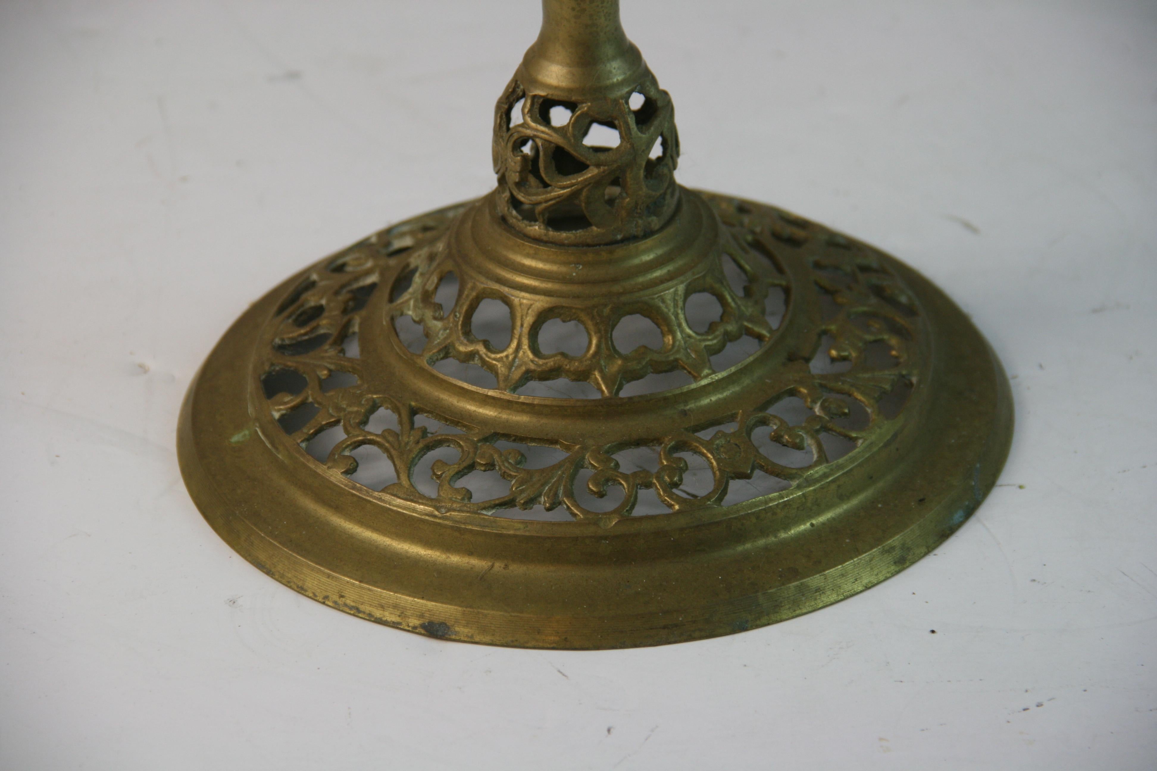 Chinese Reticulated Brass Marble -Top Drinks Table 1