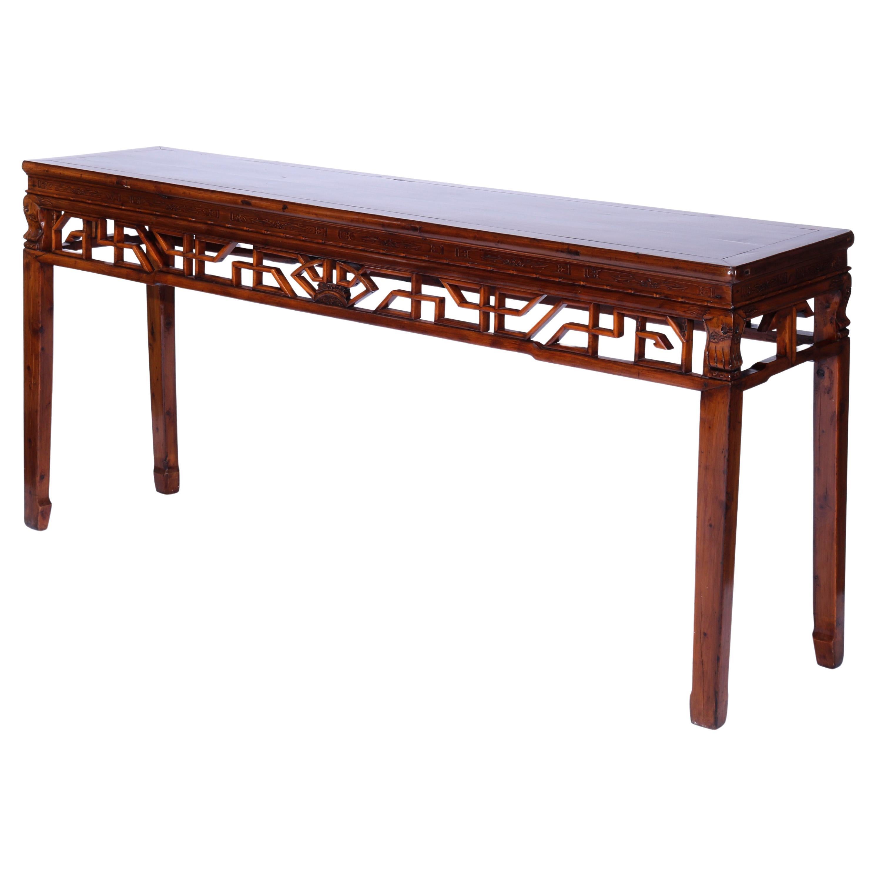 Asian Alter Table in Red Finish For Sale at 1stDibs