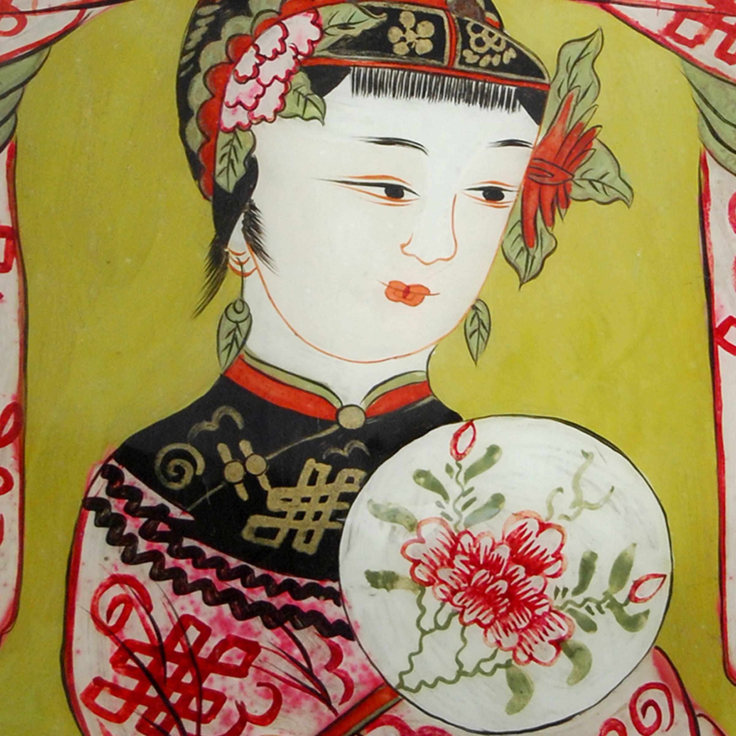 We’re captivated with the workmanship, delightful imagery, and sparkling color of Chinese reverse glass paintings. Thought to have developed during the Italian Renaissance, the practice of painting in reverse fashion on a canvas of glass spread