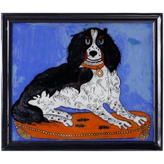Chinese Reverse Painting of a Dog