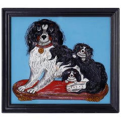 Chinese Reverse Painting of Dogs