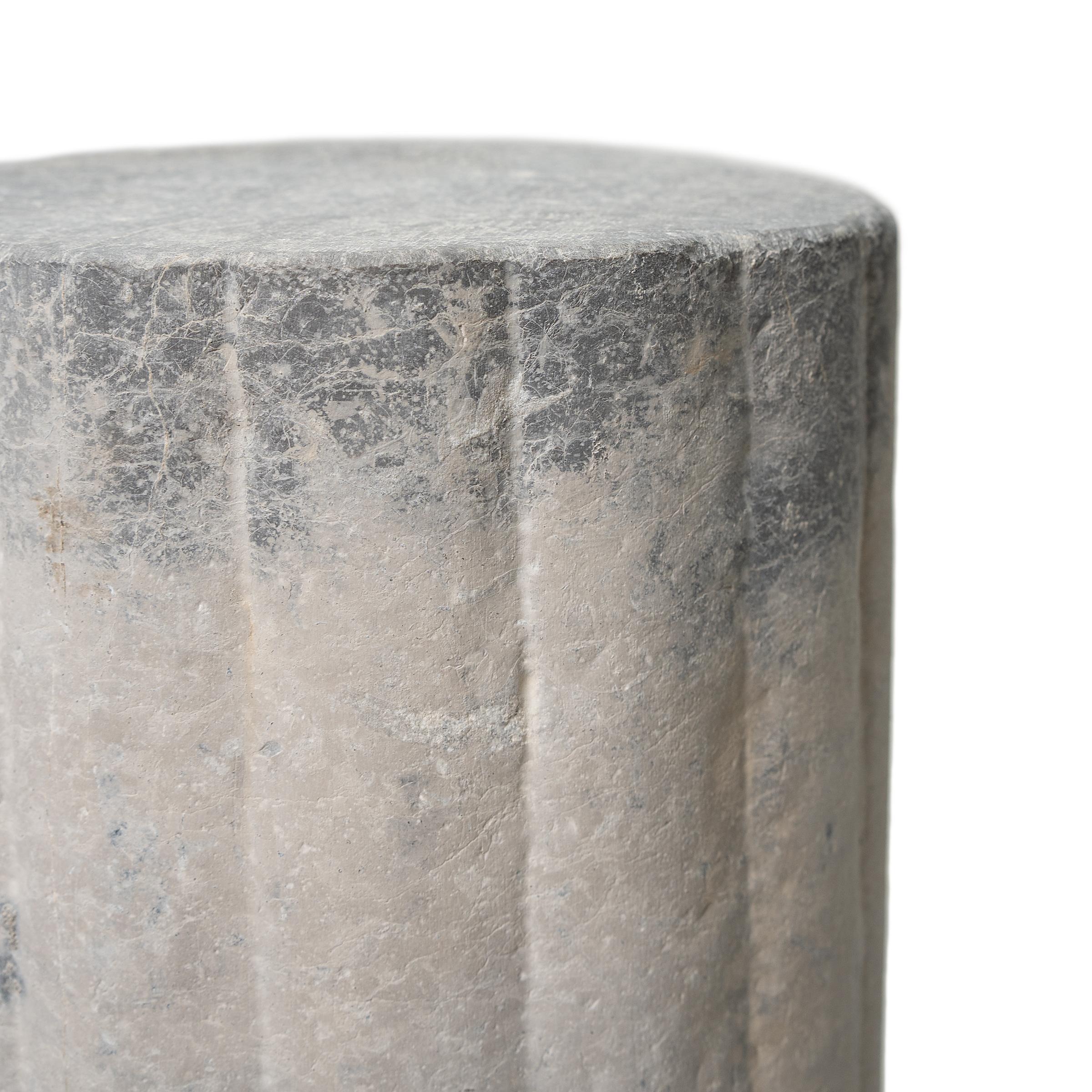 19th Century Chinese Ribbed Mill Stone, c. 1900 For Sale