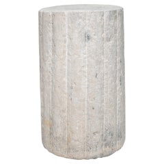 Antique Chinese Ribbed Mill Stone Pedestal, c. 1900