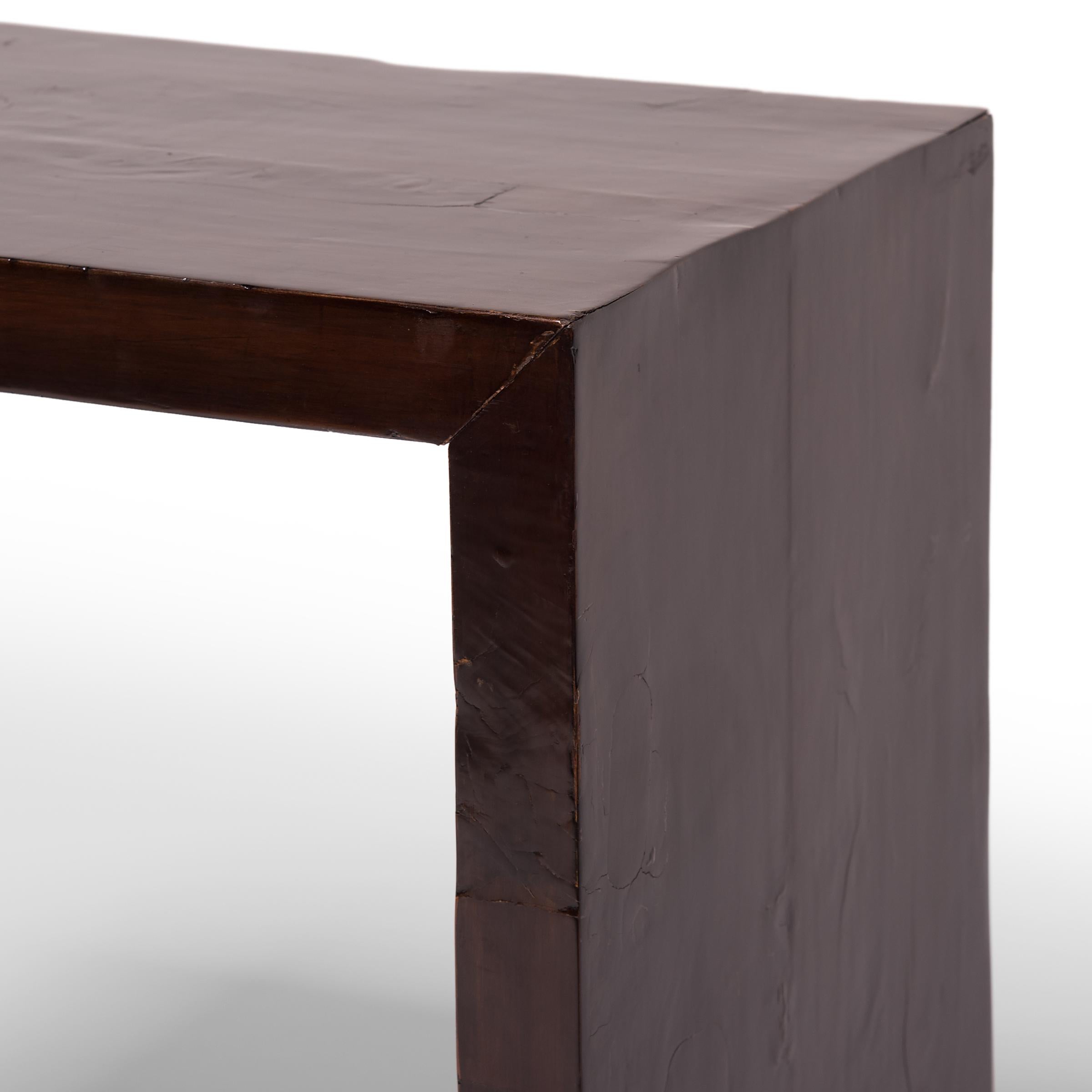 Hardwood Chinese Ribbon Side Table