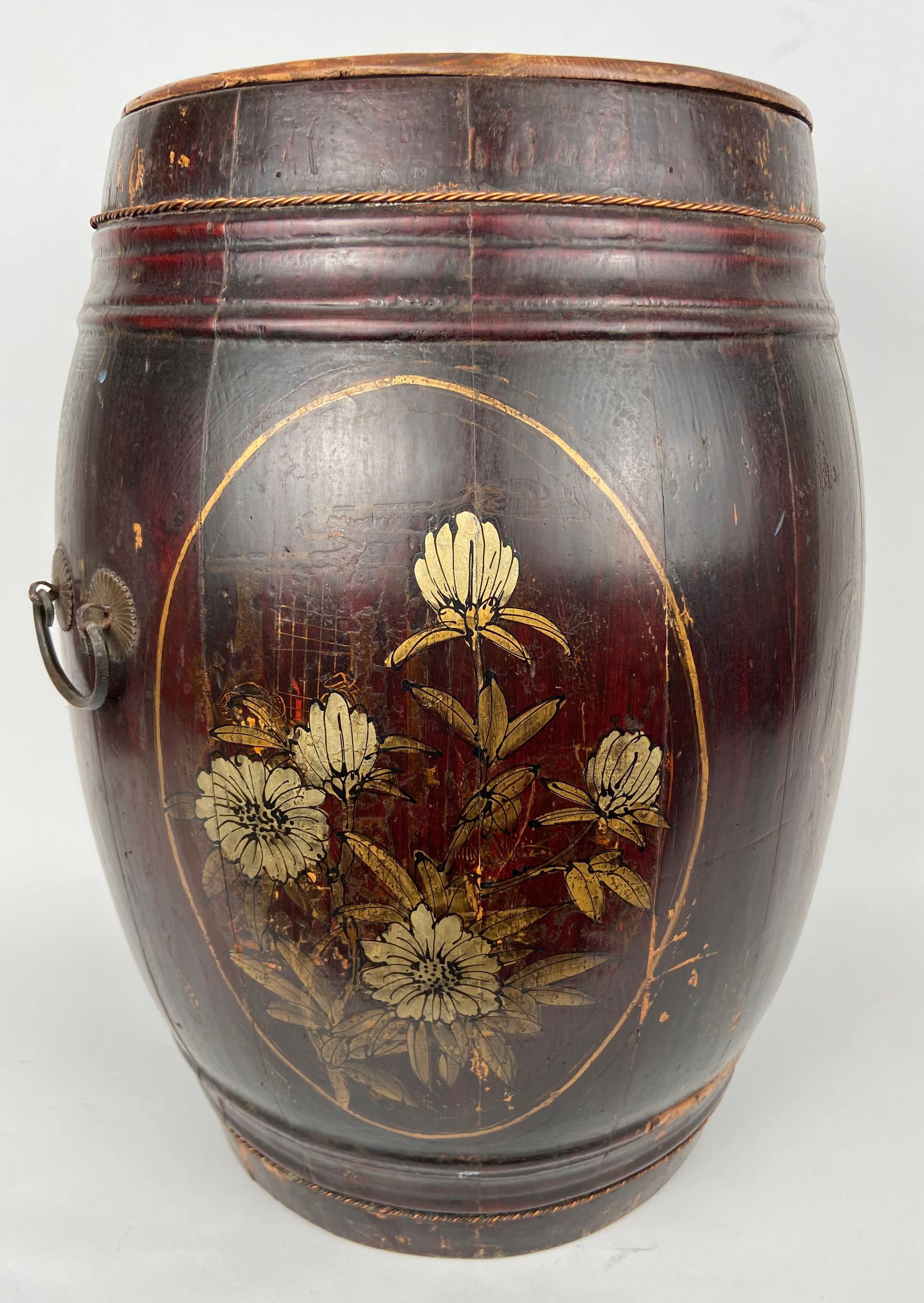 Mid-19th Century Chinese rice barrel  For Sale