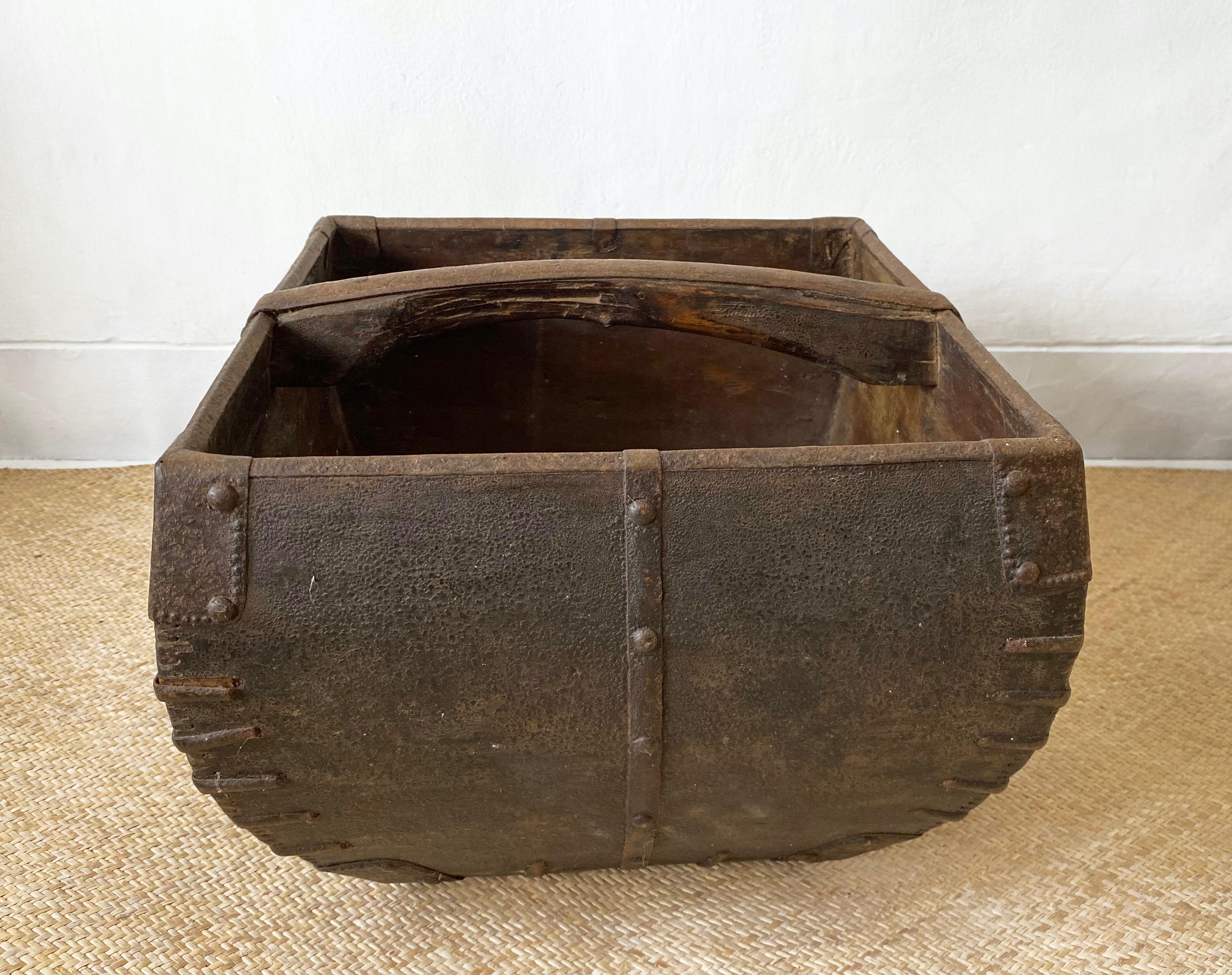 antique rice basket