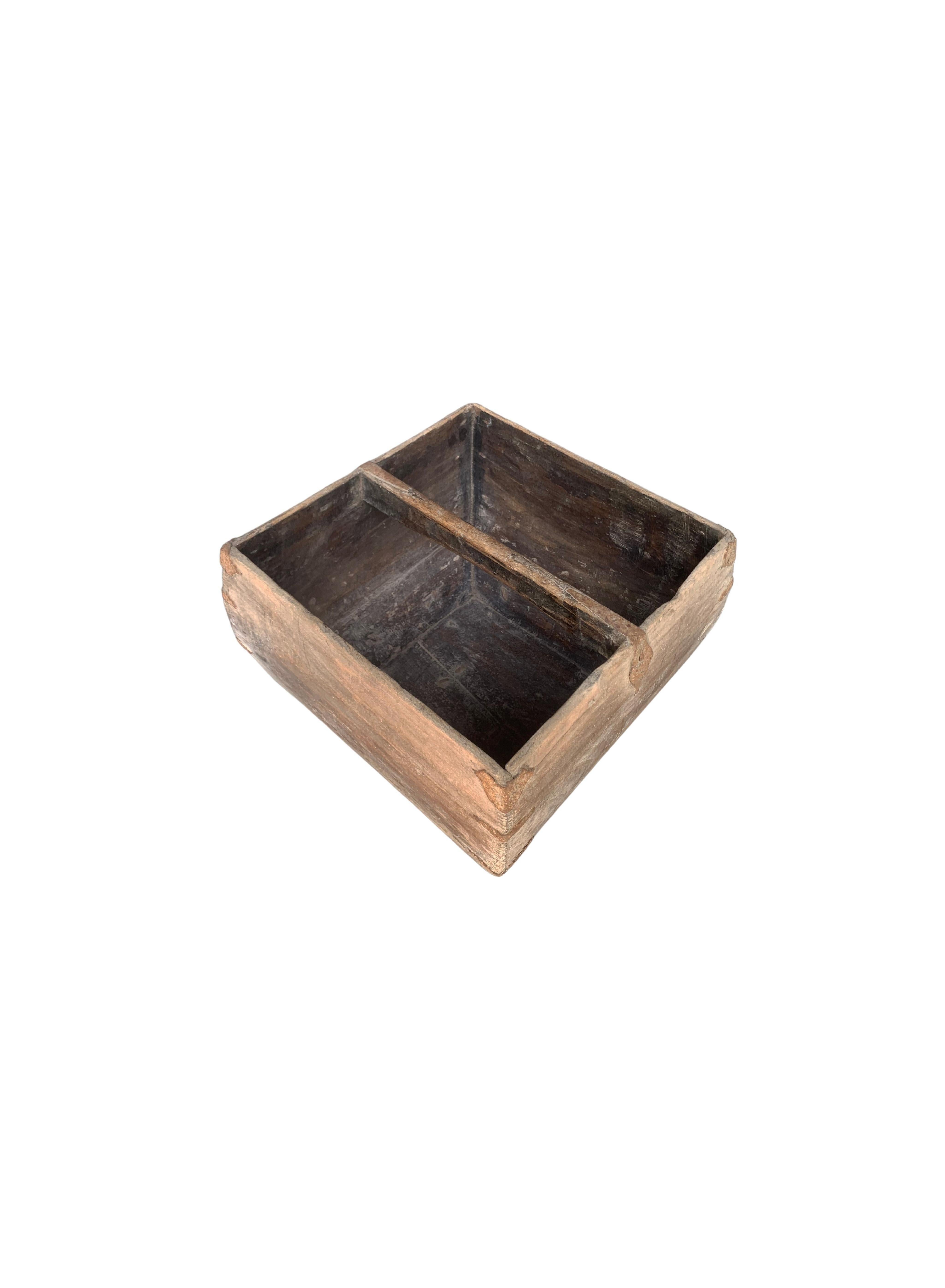 Other Chinese Rice Measure Basket with Iron Fittings, Early 20th Century For Sale