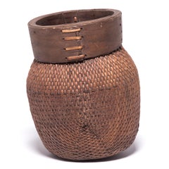 Chinese Rimmed Fisherman's Basket, circa 1900