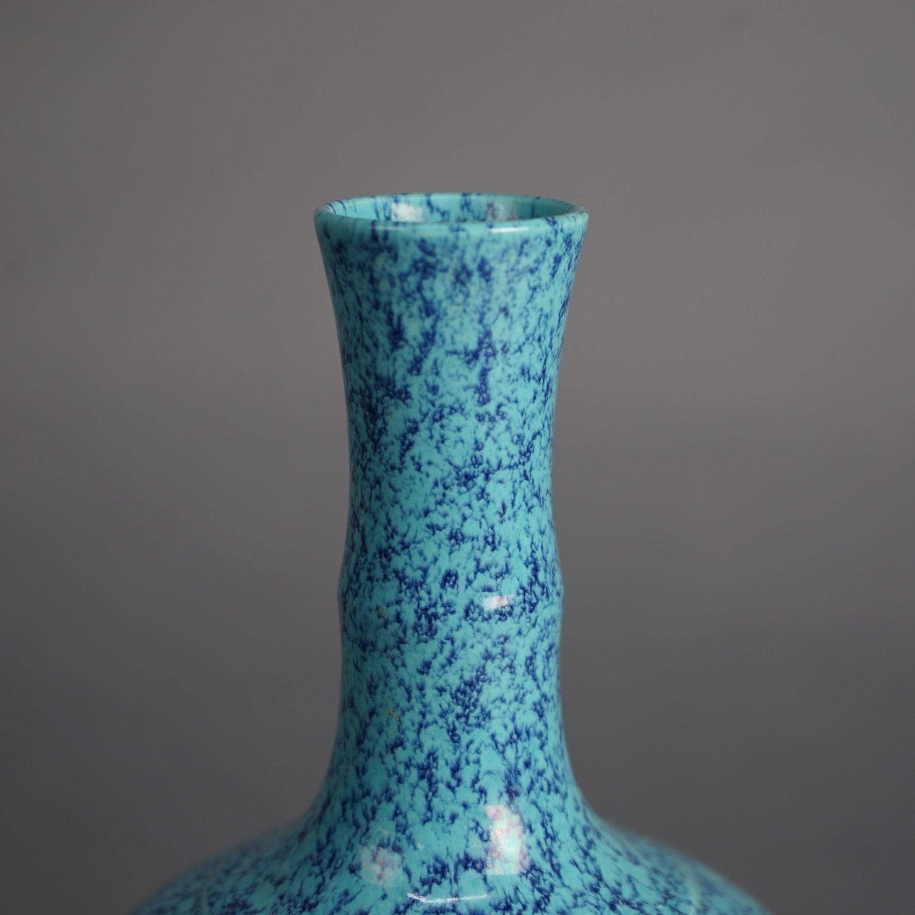 Chinese Robin Egg Porcelain Vase with Qianlong Mark 20thC 1