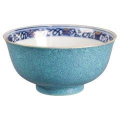 Antique Chinese robin's egg glazed porcelain bowl, 19th c.