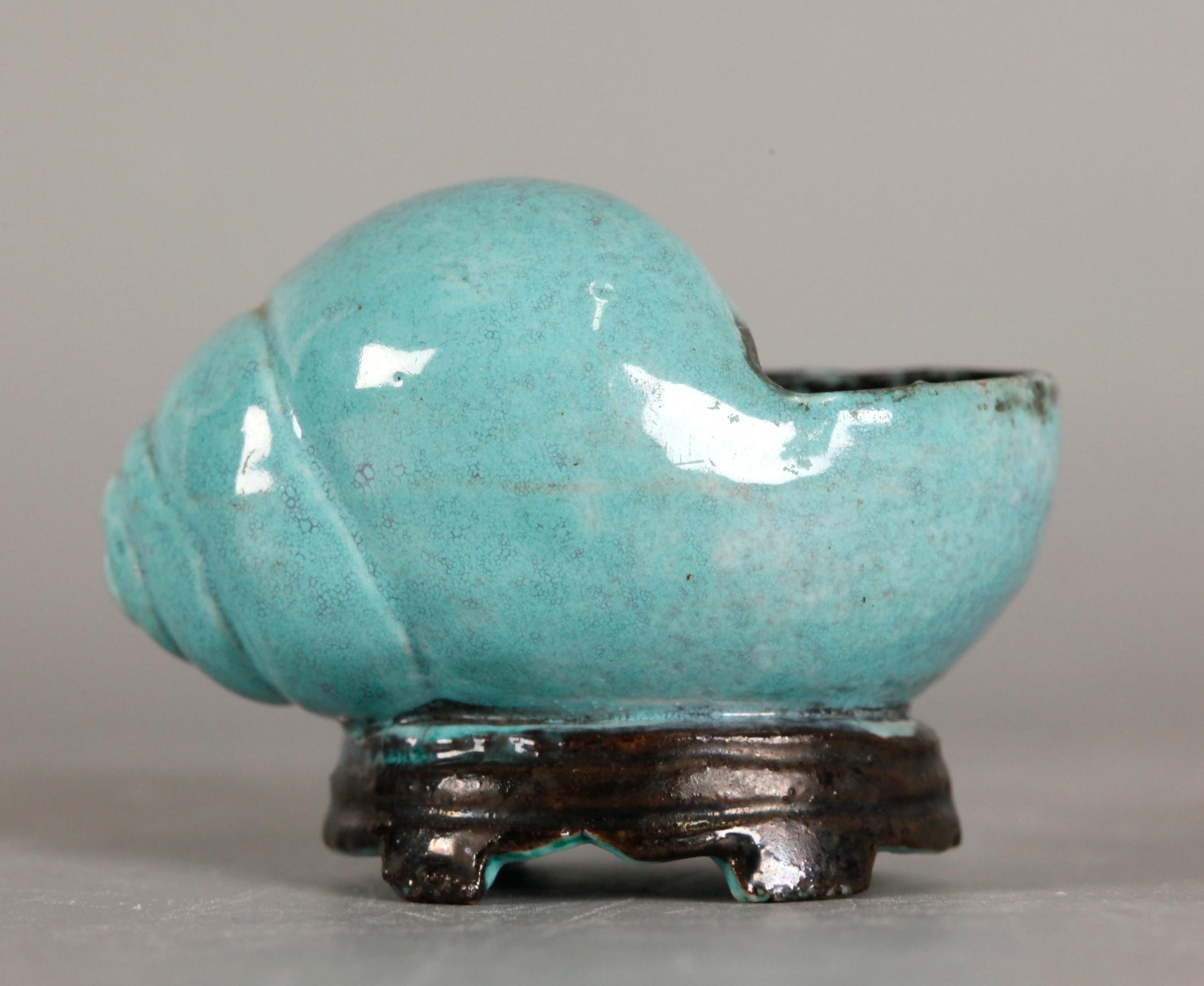 19th Century Chinese robin's egg glazed porcelain water pot, 19th c. For Sale