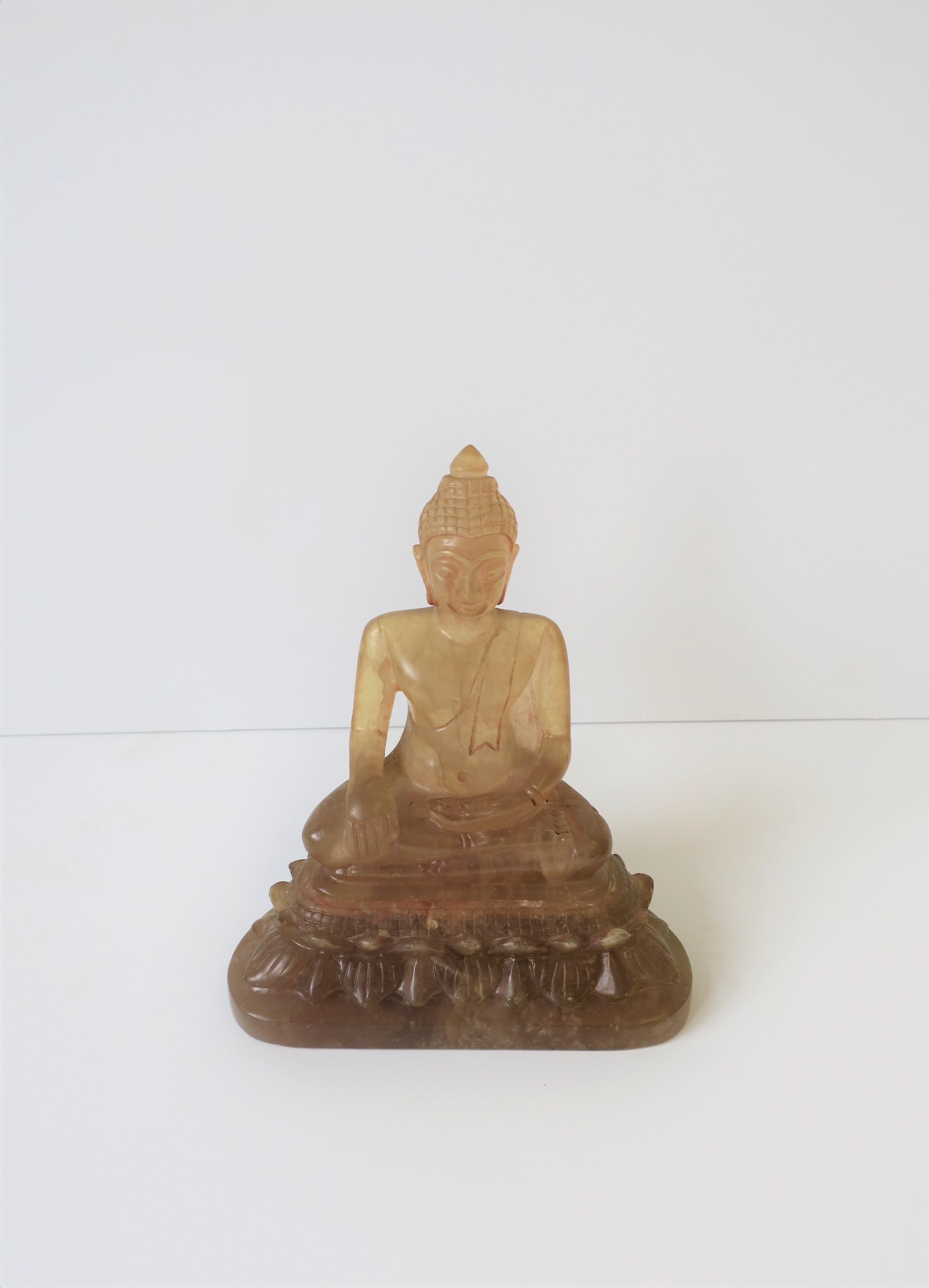 Chinese Rock Crystal Buddha Sculpture